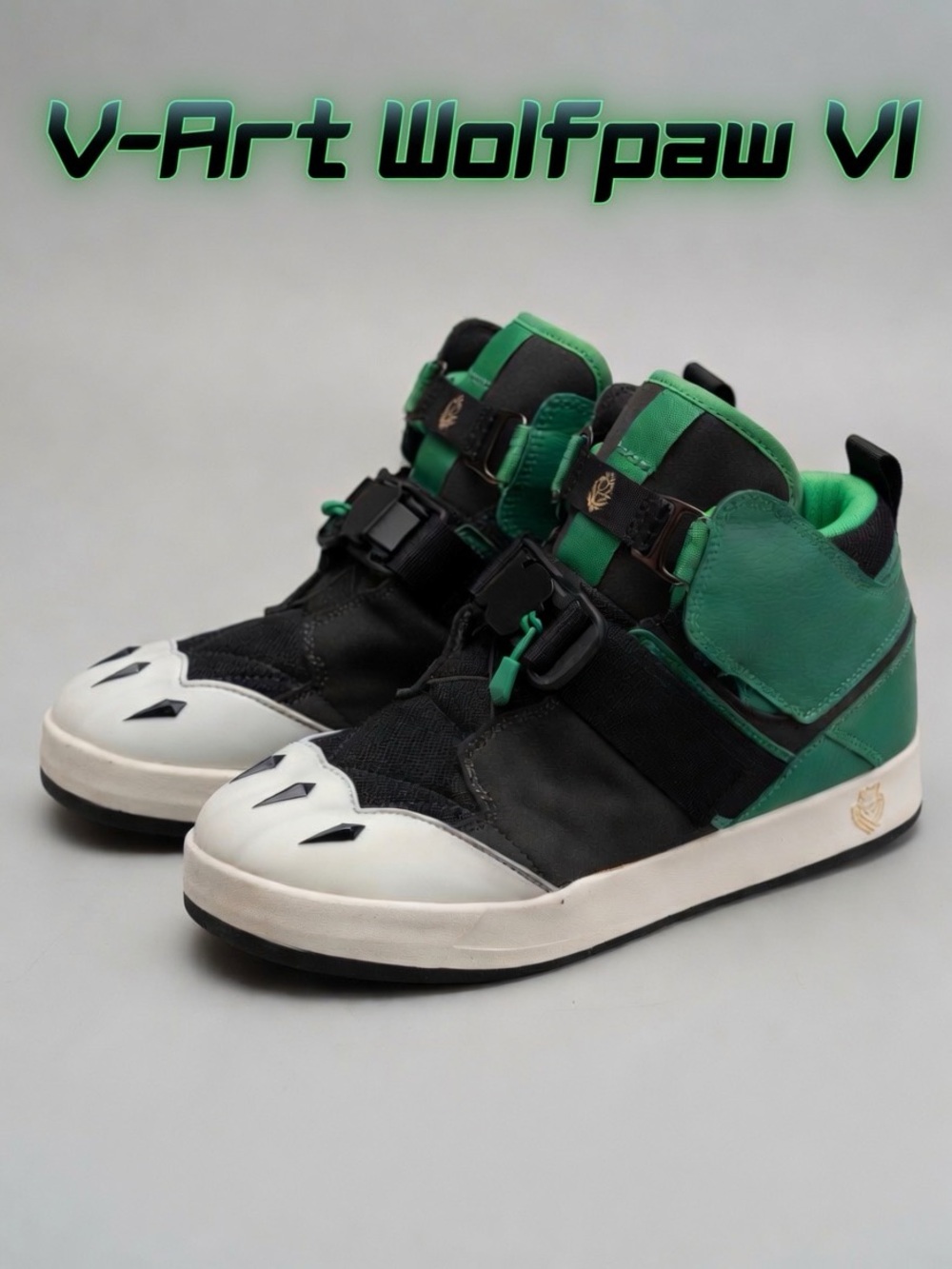 V-Art Wolfpaw V1 Racing Green Handmade Sneakers Men’s US 9